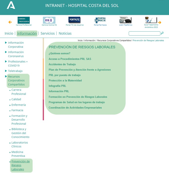 02003 01 Noticia PRL EN LA INTRANET DEL HCSpng