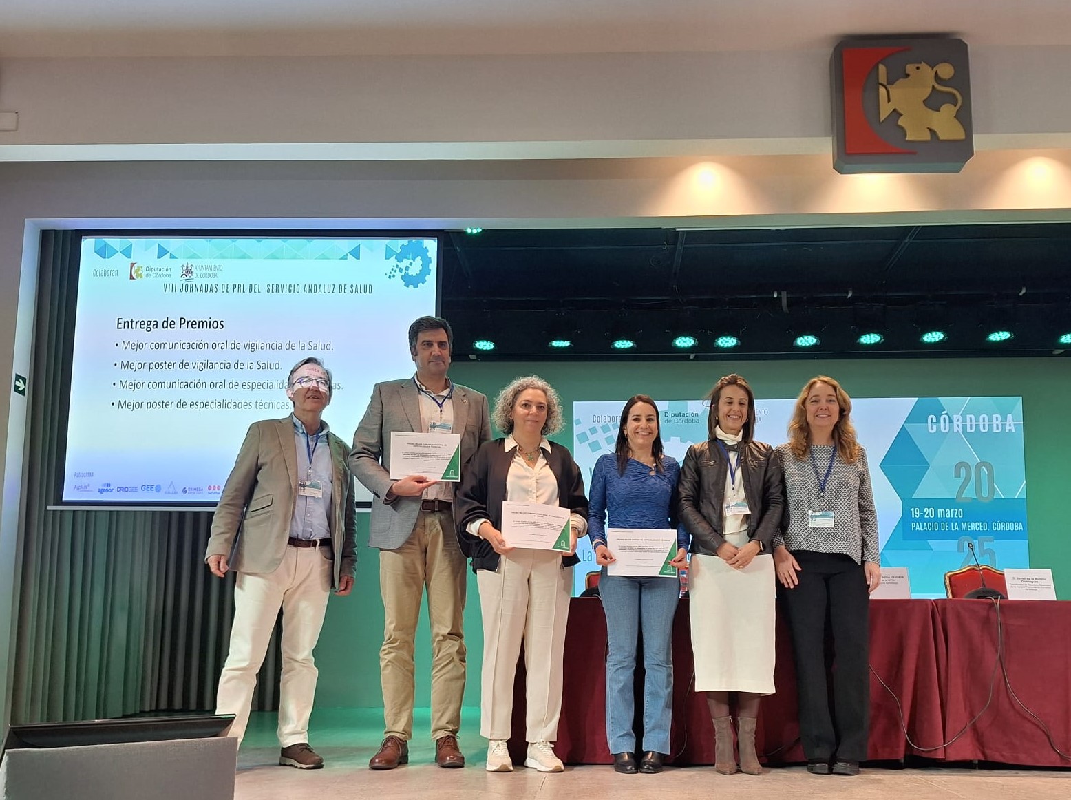 Ganadores de los premios de las VIII Jornadas de PRL del SAS